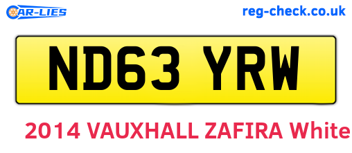 ND63YRW are the vehicle registration plates.