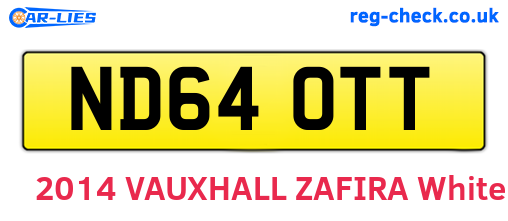 ND64OTT are the vehicle registration plates.