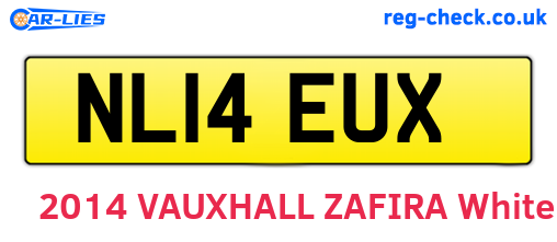 NL14EUX are the vehicle registration plates.