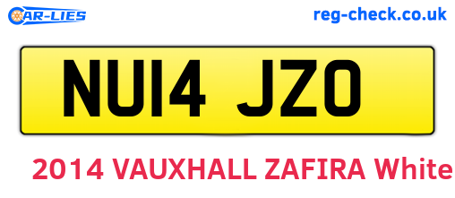 NU14JZO are the vehicle registration plates.