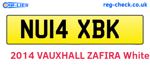 NU14XBK are the vehicle registration plates.