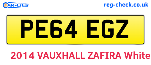 PE64EGZ are the vehicle registration plates.