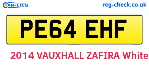PE64EHF are the vehicle registration plates.