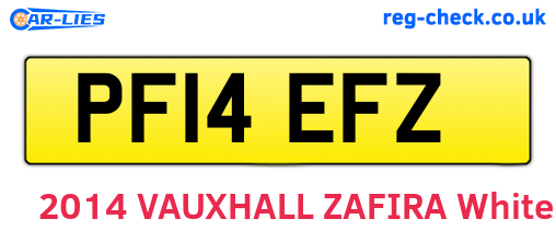 PF14EFZ are the vehicle registration plates.