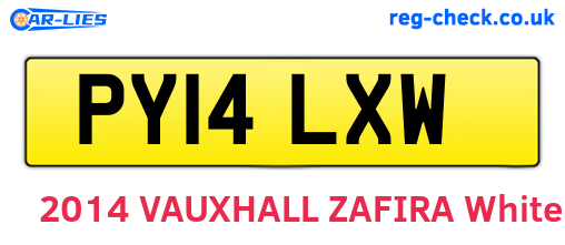 PY14LXW are the vehicle registration plates.