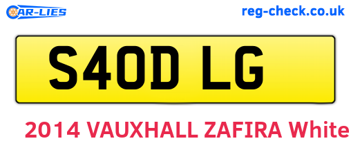 S40DLG are the vehicle registration plates.
