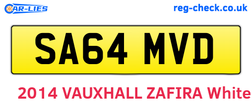 SA64MVD are the vehicle registration plates.