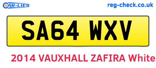 SA64WXV are the vehicle registration plates.