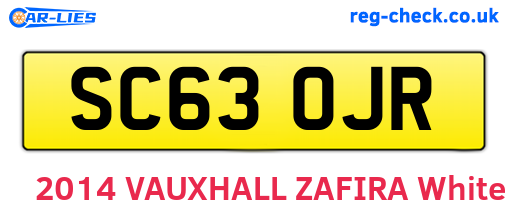 SC63OJR are the vehicle registration plates.