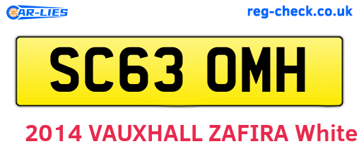 SC63OMH are the vehicle registration plates.