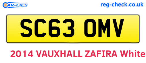 SC63OMV are the vehicle registration plates.