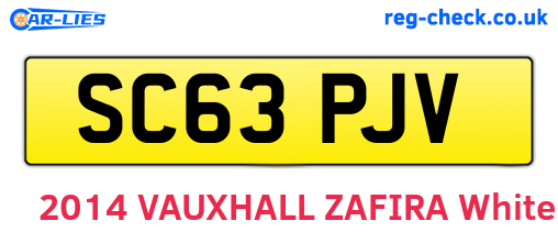 SC63PJV are the vehicle registration plates.