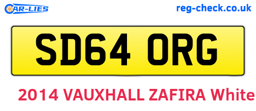 SD64ORG are the vehicle registration plates.