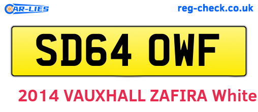 SD64OWF are the vehicle registration plates.