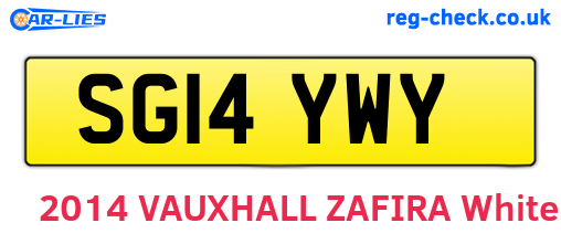 SG14YWY are the vehicle registration plates.