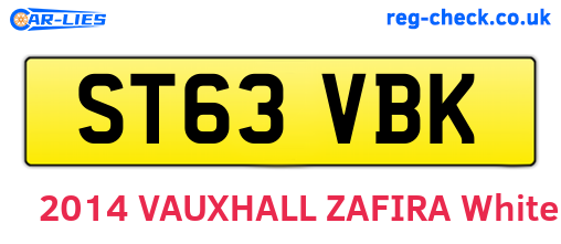 ST63VBK are the vehicle registration plates.