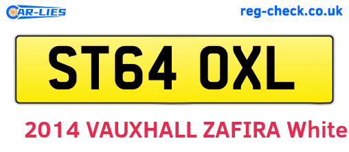 ST64OXL are the vehicle registration plates.