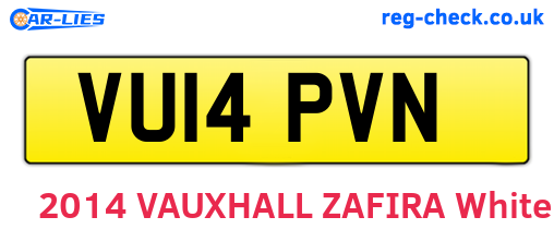 VU14PVN are the vehicle registration plates.