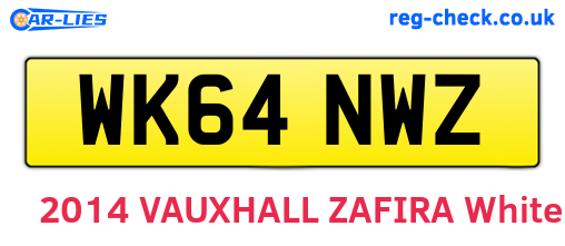 WK64NWZ are the vehicle registration plates.