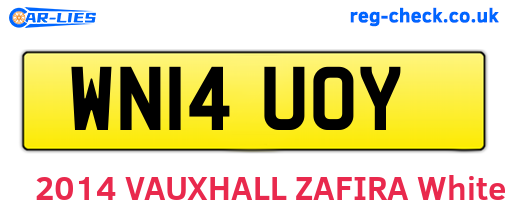 WN14UOY are the vehicle registration plates.