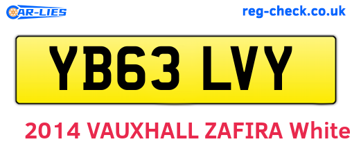 YB63LVY are the vehicle registration plates.