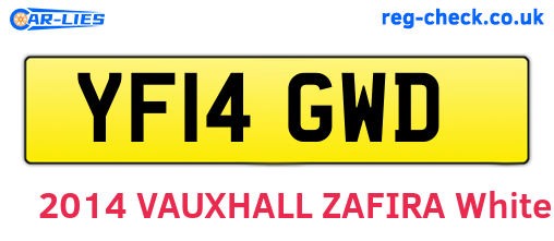 YF14GWD are the vehicle registration plates.