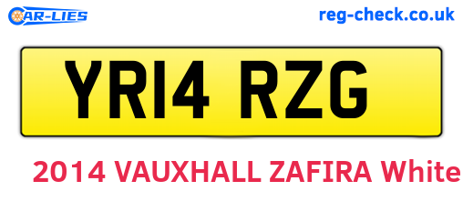 YR14RZG are the vehicle registration plates.