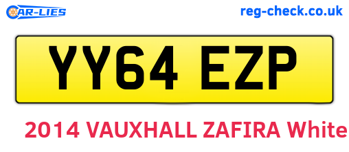 YY64EZP are the vehicle registration plates.