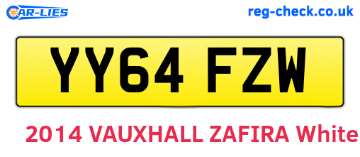 YY64FZW are the vehicle registration plates.