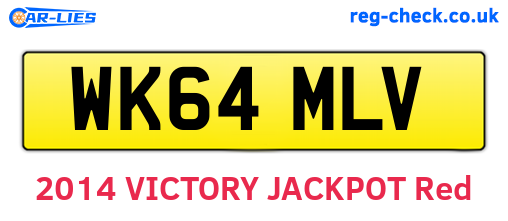 WK64MLV are the vehicle registration plates.