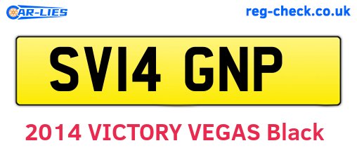SV14GNP are the vehicle registration plates.