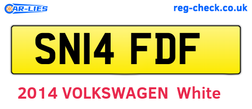 SN14FDF are the vehicle registration plates.
