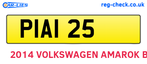 PIA125 are the vehicle registration plates.