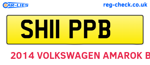 SH11PPB are the vehicle registration plates.