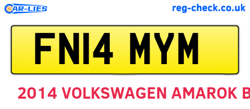 FN14MYM are the vehicle registration plates.