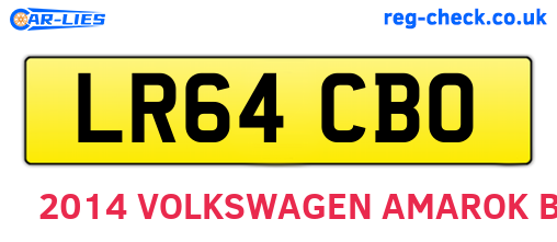 LR64CBO are the vehicle registration plates.