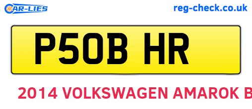 P50BHR are the vehicle registration plates.
