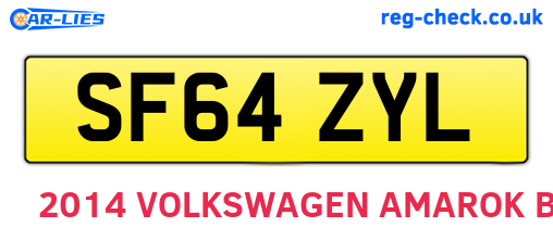 SF64ZYL are the vehicle registration plates.