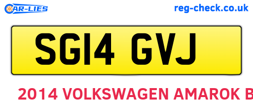 SG14GVJ are the vehicle registration plates.