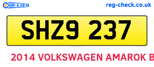 SHZ9237 are the vehicle registration plates.