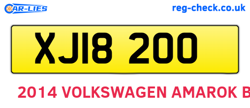 XJI8200 are the vehicle registration plates.