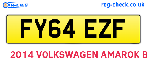 FY64EZF are the vehicle registration plates.
