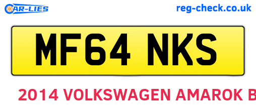 MF64NKS are the vehicle registration plates.