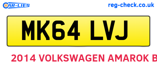 MK64LVJ are the vehicle registration plates.