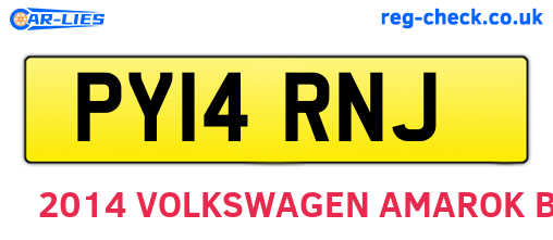 PY14RNJ are the vehicle registration plates.