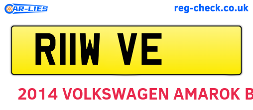 R11WVE are the vehicle registration plates.