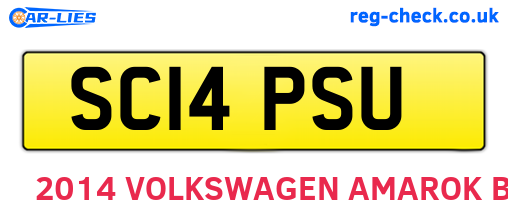 SC14PSU are the vehicle registration plates.