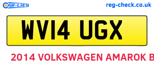 WV14UGX are the vehicle registration plates.