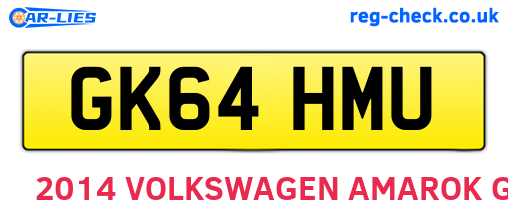 GK64HMU are the vehicle registration plates.