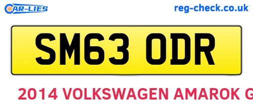 SM63ODR are the vehicle registration plates.